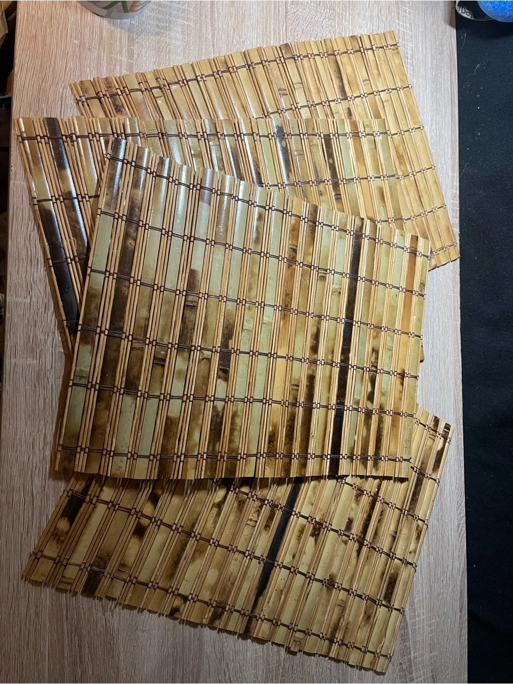 Bamboo Placemats - Natural Brown Table Linens